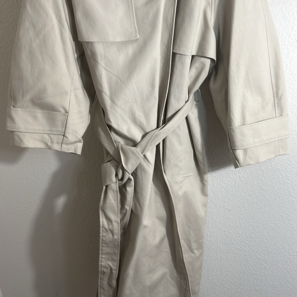 Banana Republic NEW button front belted midi trench coat XXL classic FALL career - Picture 6 of 11